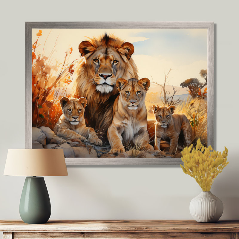 «African Shades Of Loins» sur toile, Toile tendue, H 34 po x l 44 po x P 1,5 po