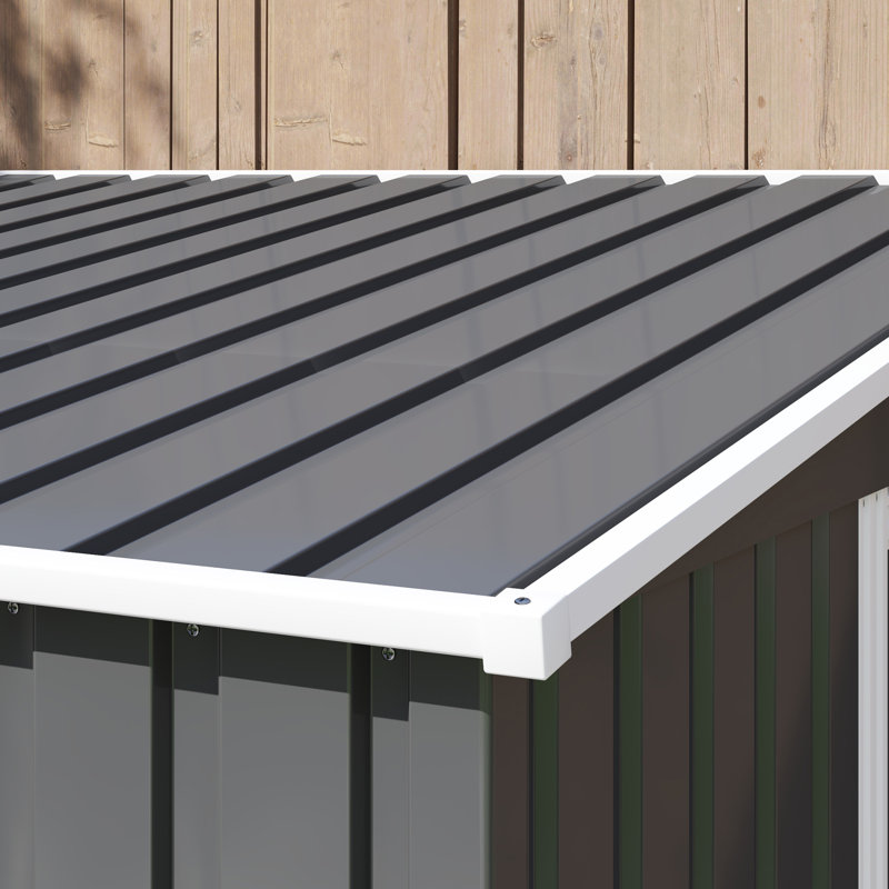 5 x 7 pi remise de jardin à abri avec base, gris foncé
