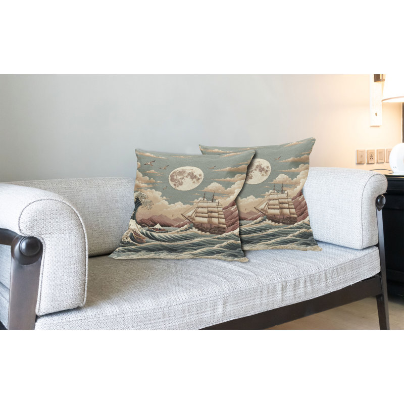Fabric Reversible Throw Pillow, 18"H x 18"W, Square