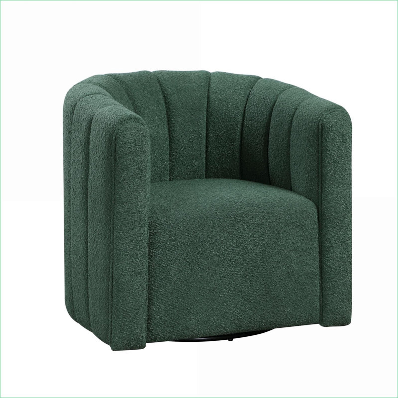 Fauteuil d'appoint pivotant avec repose-pieds Sage Green