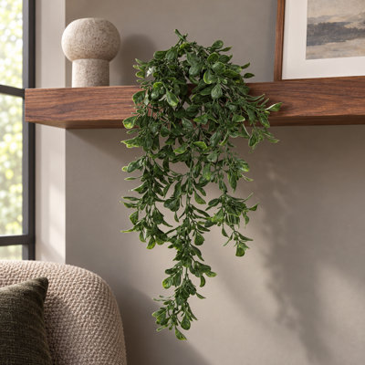 Artificial Hanging Plants Fire / UV Resistant 68 cm H Faux Fern Plant