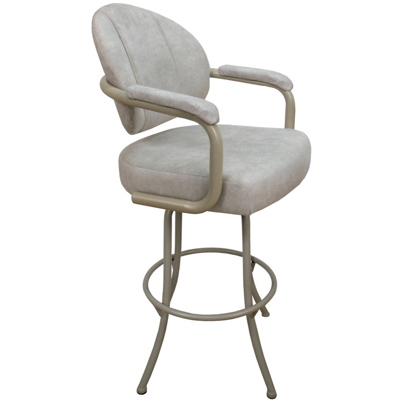 Tabouret de comptoir pivotant 26 po Verdale, Stucco de la valeur aberrante, Beige, Très grand 34 po