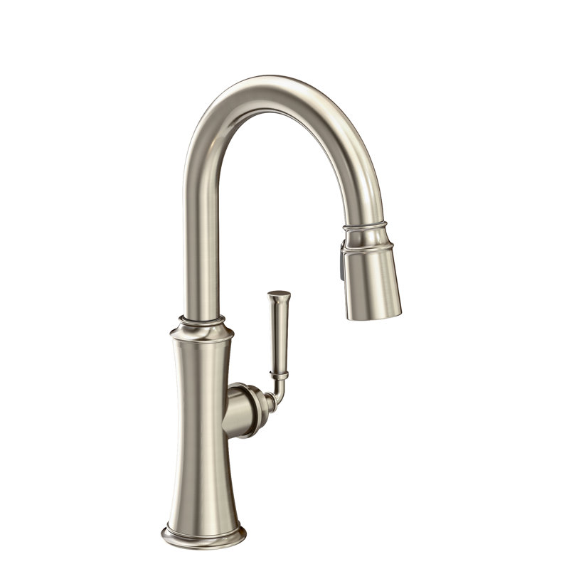 Stripling Single Handle Pull Down Bar Faucet, Antique Nickel