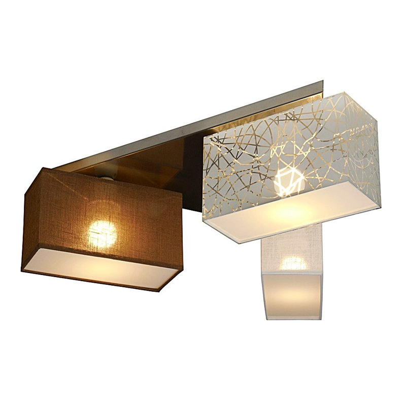Lonsdale 2-Light 55cm LED Integrated Flush Mount, Silver/Brown/White