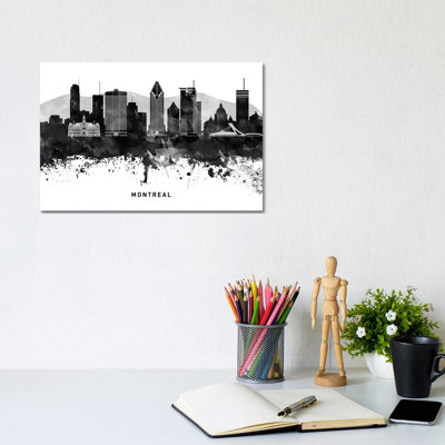 Montreal Skyline by WallDecorAddict - Wrapped Canvas Print