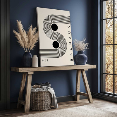 Bauhaus Black Dot Balance Canvas Print