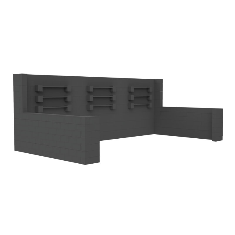 Ensemble de kiosque pour salon Everblock, Gris foncé