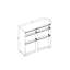 Armoire polyvalente moderne, blanche, 35,4 x 33,1 x 11,8 pouces | 100% panneau de particules enduit de mélamine, épaisseur: 0,7 pouce | Comprend de nombreuses tablettes, des pieds en plastique et une conception murale | Idéal pour le bureau à domicile, le salon et les solutions de rangement-64789578