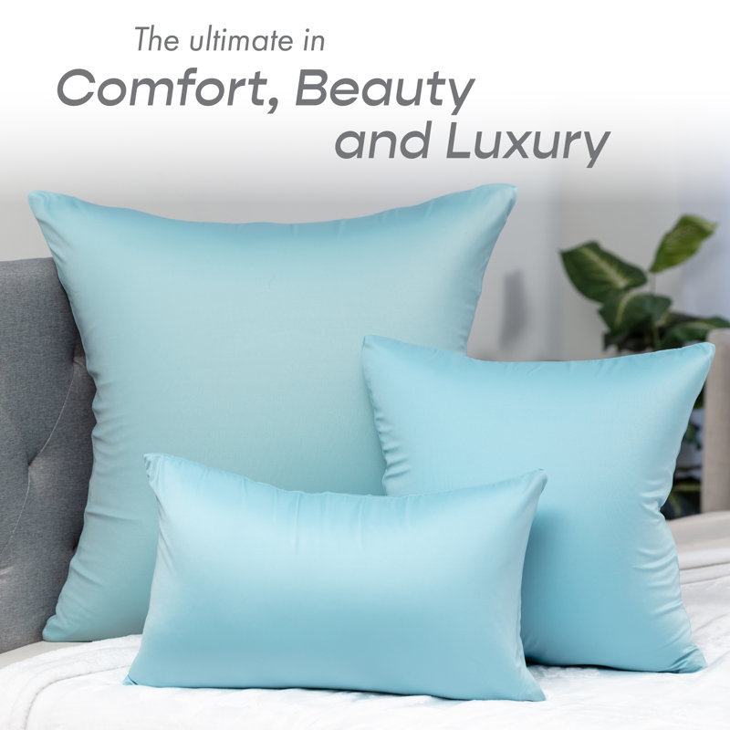 Luxurious Light Blue Microbead Throw Pillow 12" x 20"