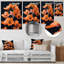 Fleurs de cerisier orange fraîches coupées en orange I - art mural cerisier en fleurs-106123318-134409872