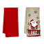 Santa with Tree Lights Embroidered Dish Towels