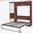 Full Size Murphy Bed Wall Bed With Cabinet,White