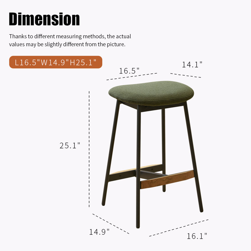 Brittaney Set of 2 Brittaney Stools, White, Counter Stool (25.1" Seat Height)