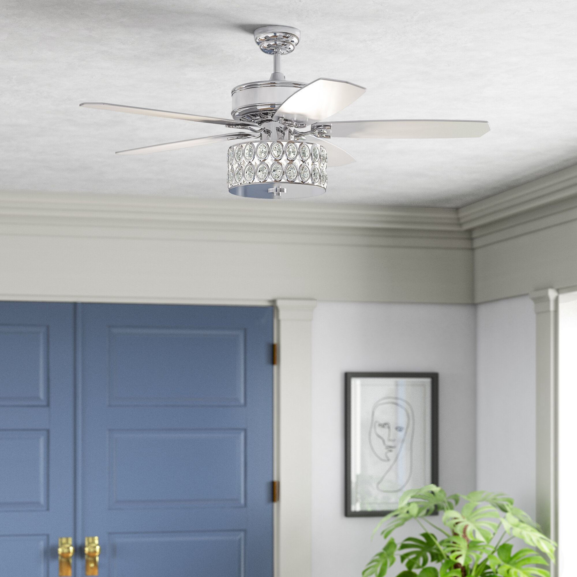 House of Hampton® Damori 52'' Ceiling Fan with Light Kit & Reviews