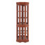 Vitrine d'angle avec 5 tablettes et système d'éclairage, noyer (ampoule E26 non incluse)-745538532