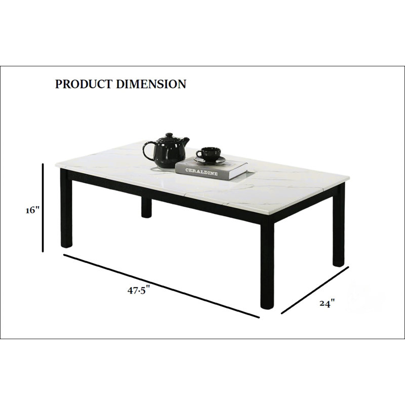 Ensemble de table 3 pièces de style contemporain, Blanc