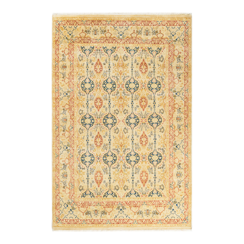 Classic One-of-a-Kind 6' 1" x 9' 3" Hand Knotted Area Rug