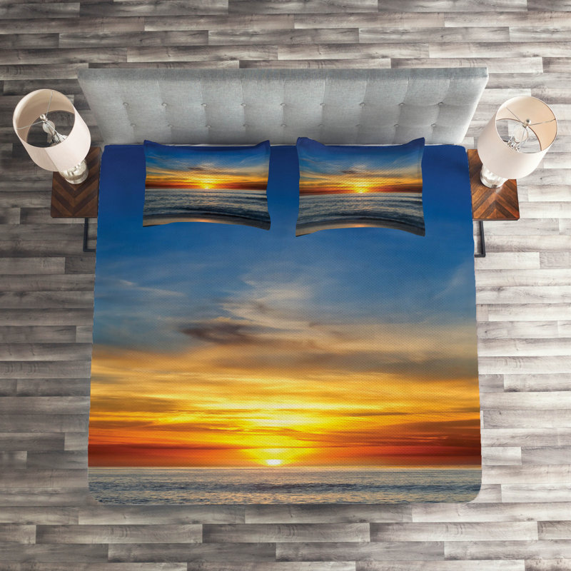 Hypnotic Coastal Polyester Coverlet