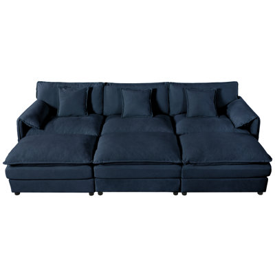 Elara Modern Contemporary Deep Seat Cloud Sectional Sofa