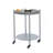 Round Coffee Table With Wheels 2-Tier Movable Side Tables Silver Metal Detachable Bedside Nightstand For Bedroom Living Room End Tables Next To Sofa