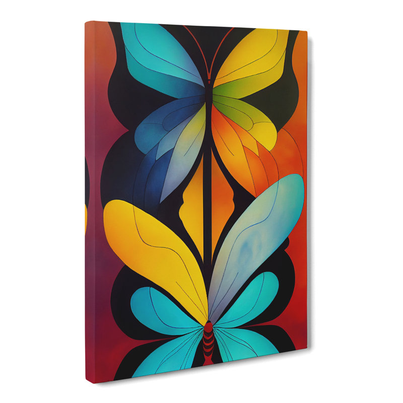 CAN-V0523-315X Butterfly Abstract - Wrapped Canvas Print, 76cm H x 50cm W