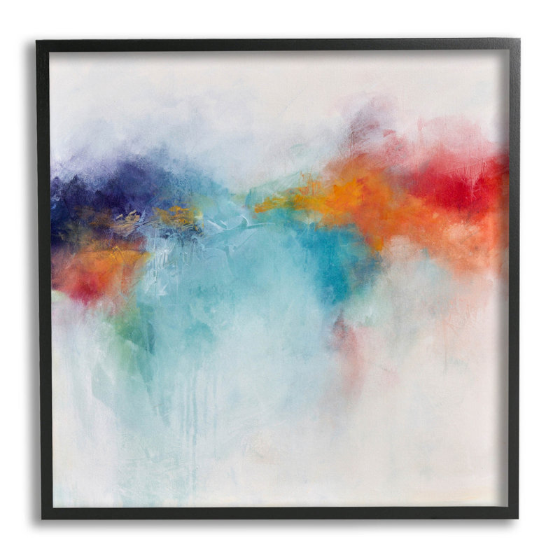 Arrangement giclée audacieux et moderne par Karen Hale, H 17 po x l 17 po x P 1,5 po, Giclée encadrée noir minuit