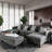 Anterious Upholstered U-Shaped Sectional Symmetrical