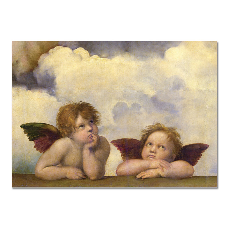Angioletti by Raffaello Sanzio - Rectangle Painting, 70cm H x 100cm W