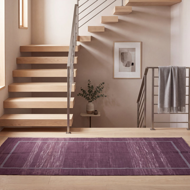 Tapis Coventry moderne minimaliste à bordure géométrique grise et blanche, lavable à la machine, antidérapant, à poils courts, pour intérieur et extérieur, adapté aux animaux domestiques, idéal pour le salon, la chambre, la salle à manger, l'entrée, le corridor ou le bureau.