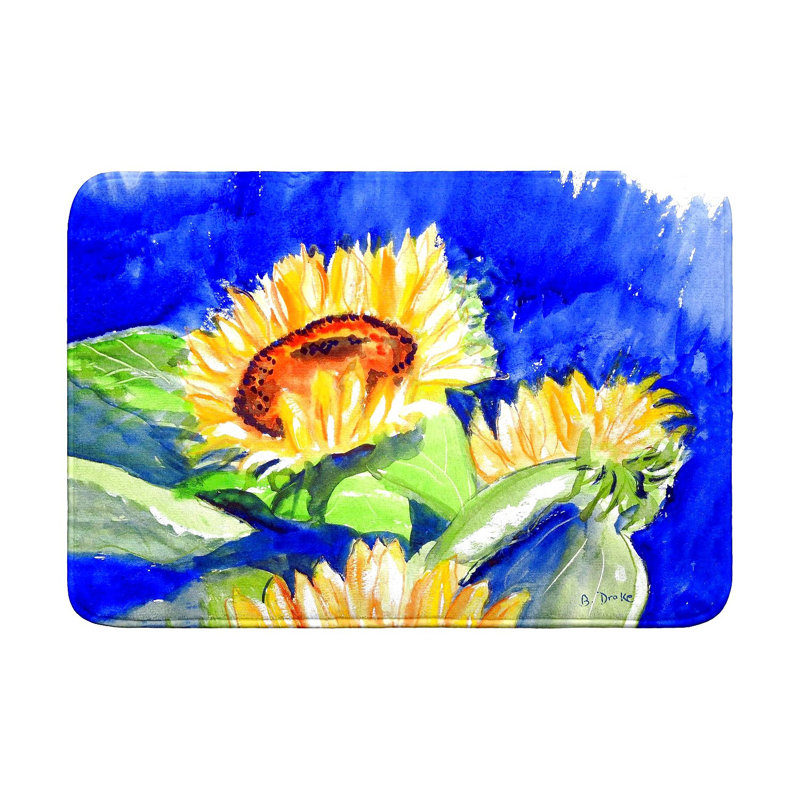 Gold Rising SunFlower Bath Mat