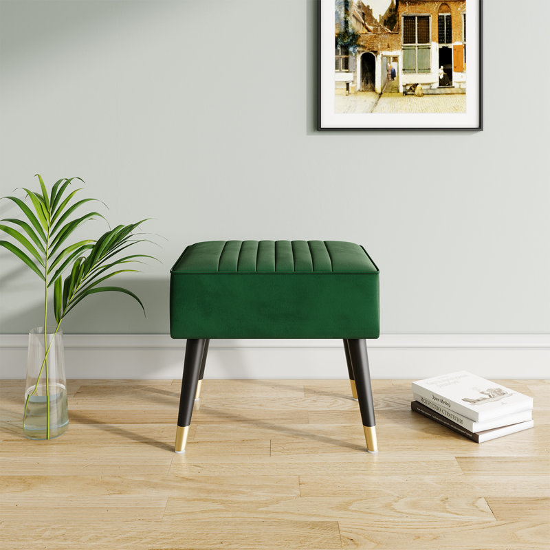 Manufactured Wood Accent Stool, Green