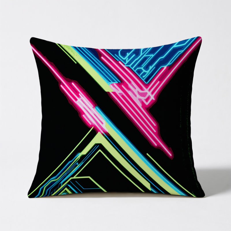 Fluorescent Echo Indoor And Outdoor Throw Pillow, Square 20"