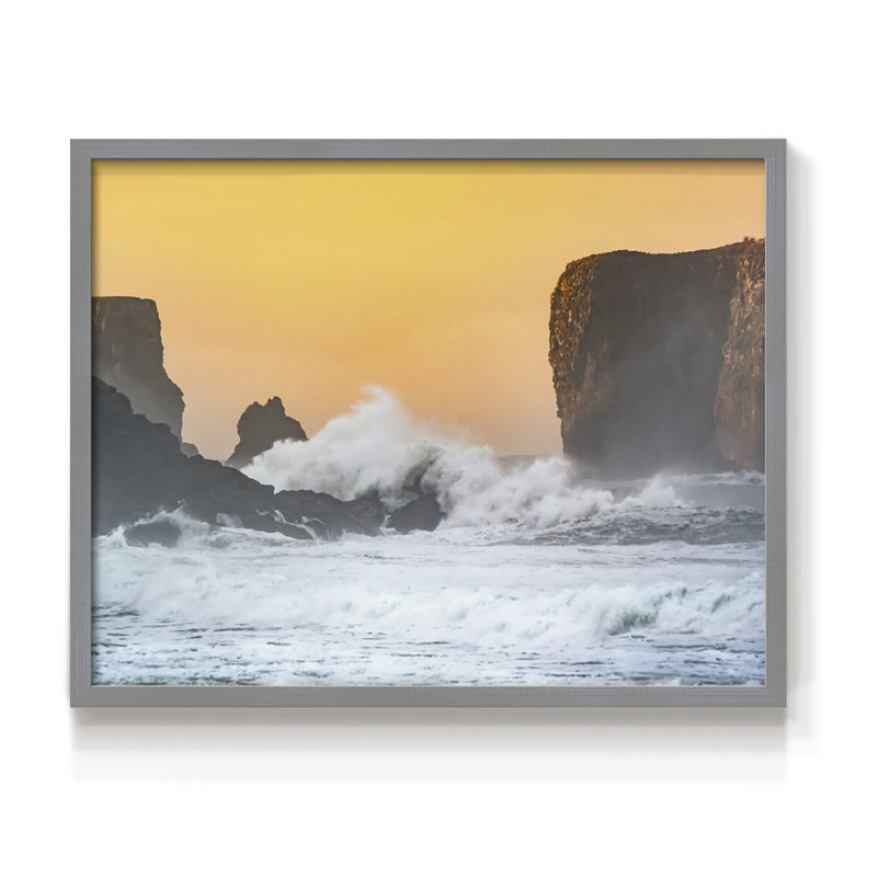 Spray -Framed Print - Restickable, Gris, H 11 po x l 14 po