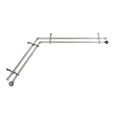 Charleen Stainless Steel Adjustable Double Curtain Rod