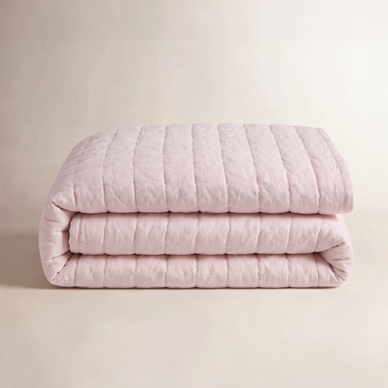 Lush Linen Puff, Slipper Pink, King Quilt