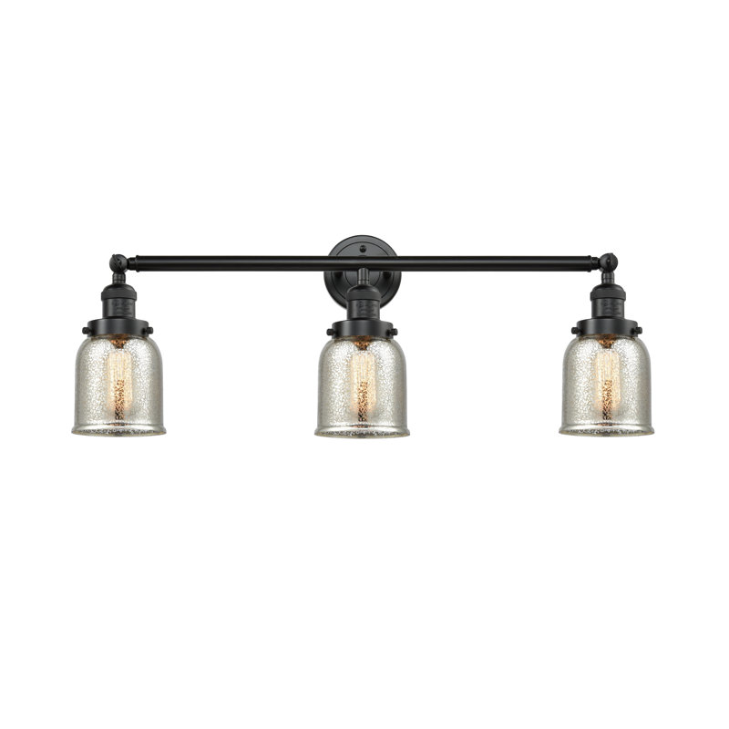 Aponte 3 - Light Dimmable Vanity Light, 60 Watt Vintage Incandescent Bulb, Silver Mercury, Oil Rubbed Bronze