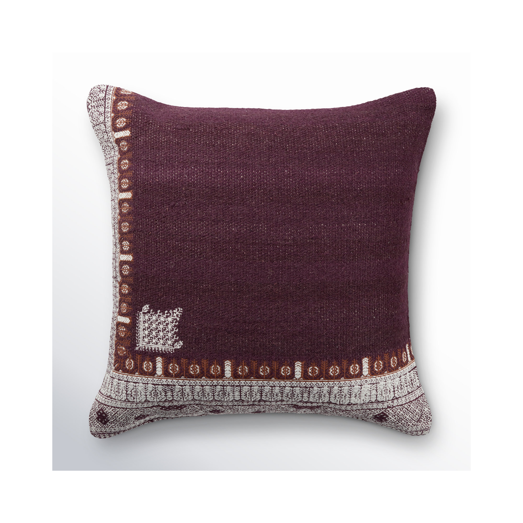 Mikes Embroidered Throw Pillow, Down