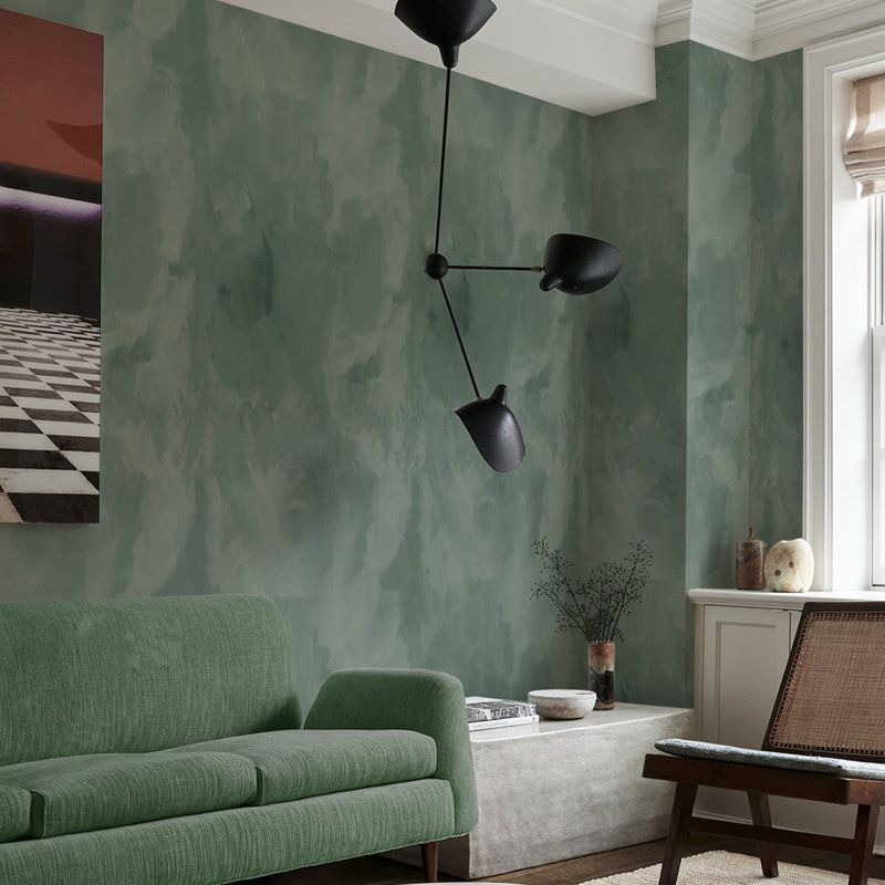 Axiom Dark aquarelle Venetian Green Concrete Background