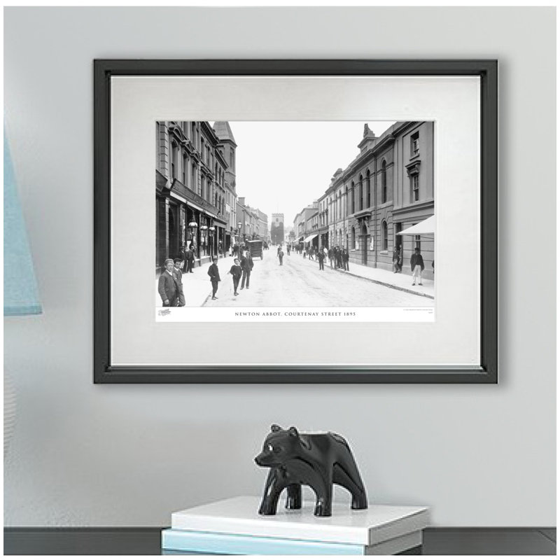 Newton Abbot, Courtenay Street 1895 by Francis Frith - Single Picture Frame Print, 45cm H x 60cm W x 2.3cm D