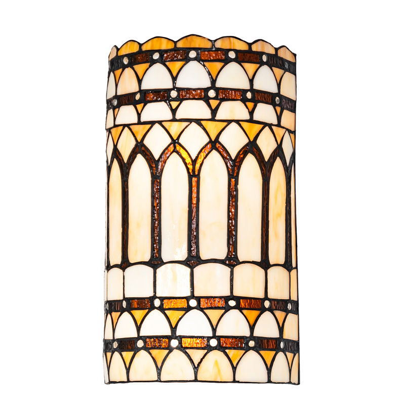 2 - Light Flush Mounted Sconce, Beige/Yellow/White/Amber