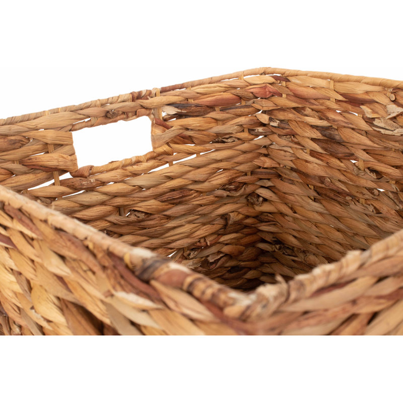Selby Wicker Water Hyacinth Storage Basket, 32cm H x 40cm W x 40cm D