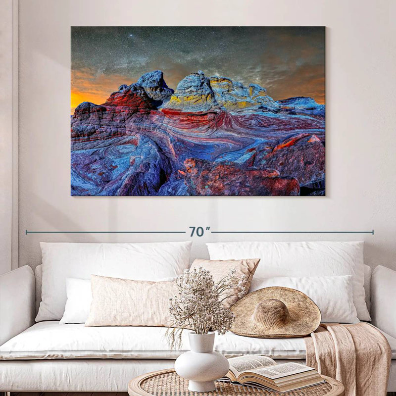 Alvord, crépuscule profond, poche blanche, Arizona, H 34 po x l 51 po