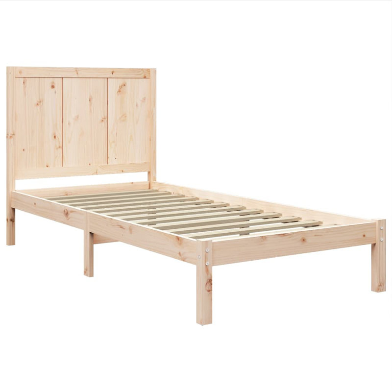 Marcotte Solid Wood Bed, Kingsize (5'), Natural