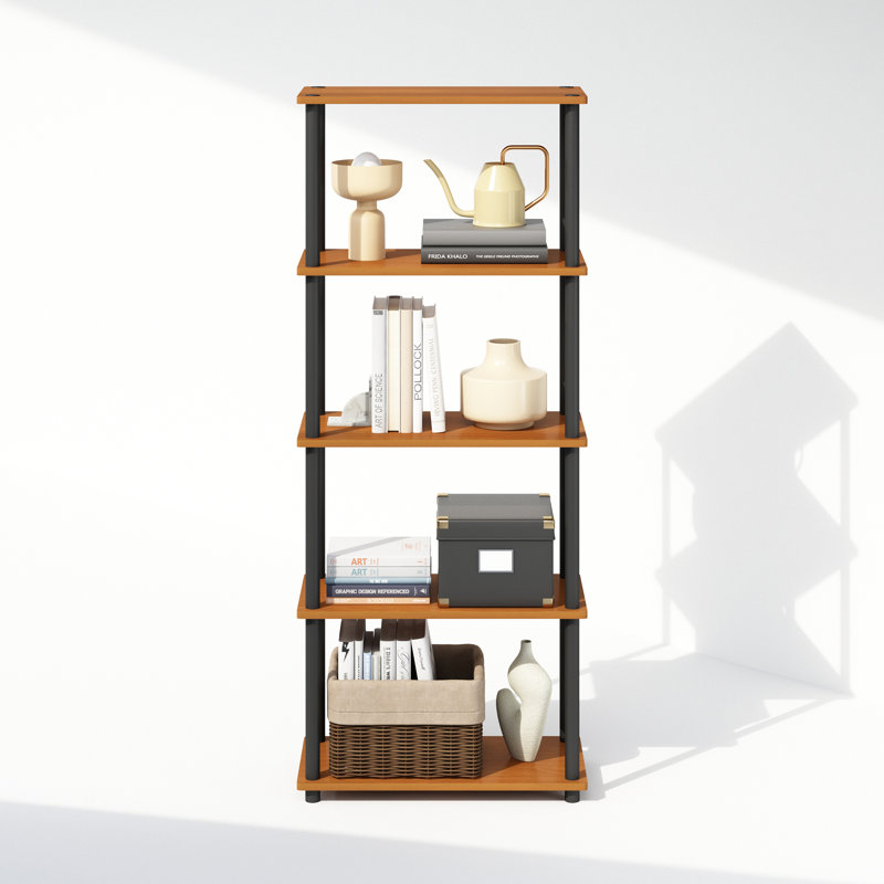 Creekside Plastic Etagere Bookcase, Brown, (5 Shelves) 57.4" H x 23.6" W x 11.6" D
