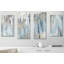 «Blue Illusion», ensemble de 4 reproductions d'art sur toiles-1327364093