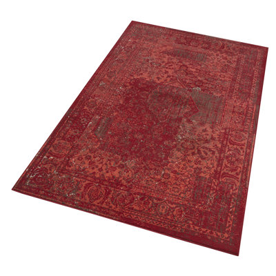 Celebration Plume Flatweave Red Rug