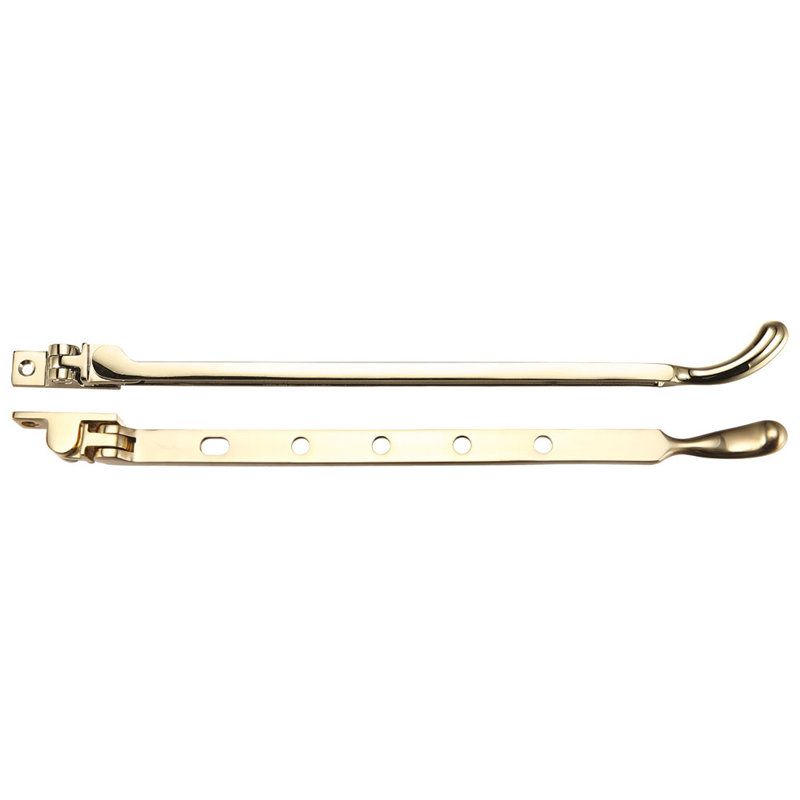 Bulb End Casement Stay, Polished Brass