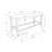 Bench, 42" Rectangular, Upholstered Design, Wood, Transitional