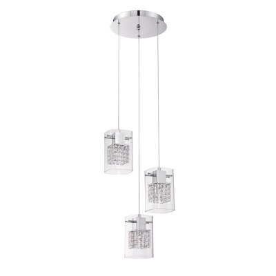Luminaire suspendu grappe rectangulaire 3 lumières Reczkowski