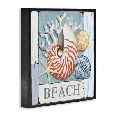Coquillages de plage patinés, estampe numérique par Jennifer Brinley